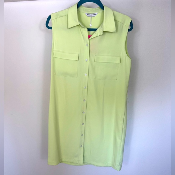 AMANDA UPRICHARD Green Edith Mini Dress NWT sz S w/our belt - Picture 2 of 8